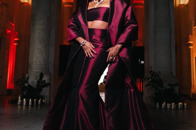 Didi Stone’s Magnificent Burgundy Look at Paris’s France-Thailand Cultural Celebration